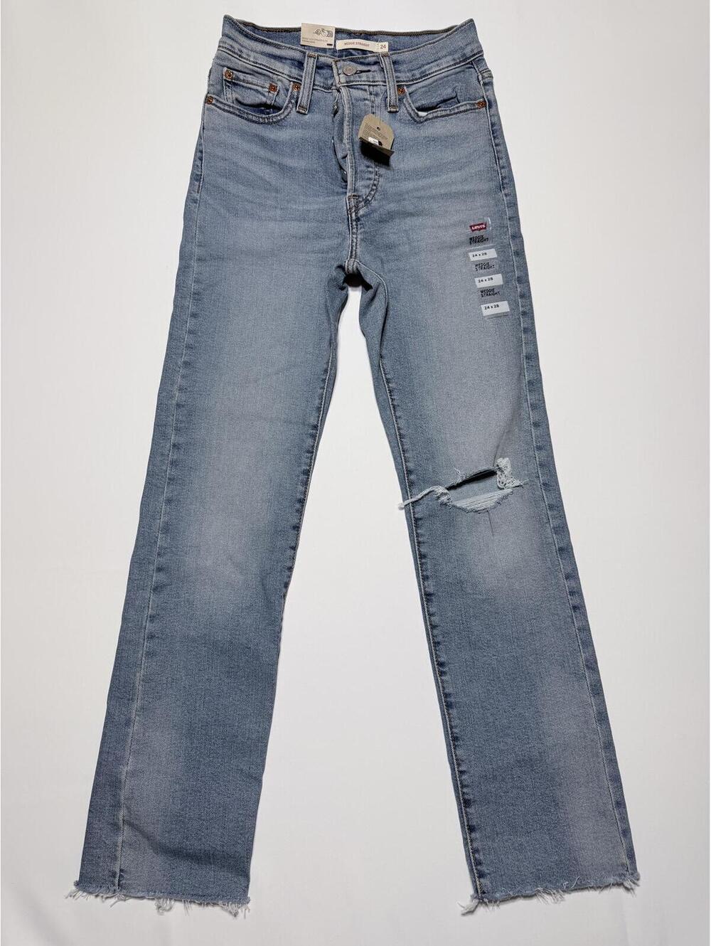 Levi's Wedgie Straight Light Wash Denim Jeans Size 24x28
